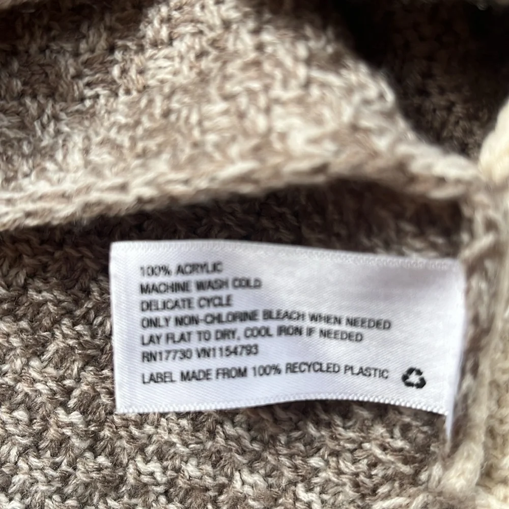 EUC Knox Rose open front cardigan with multiple knit panes of different pattern - Picture 9 of 10